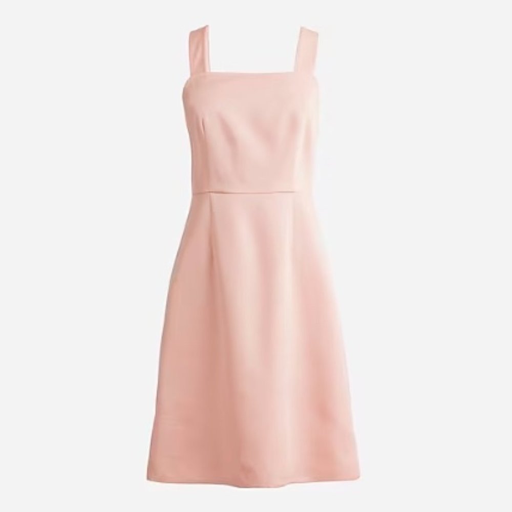 Squareneck A-line dress in Gramercy twill